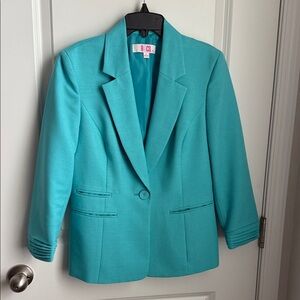 Chic Turquoise Women's Blazer Fully Lined EUC